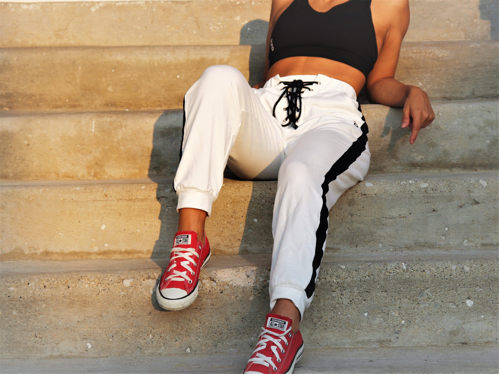 White Vibe Joggers